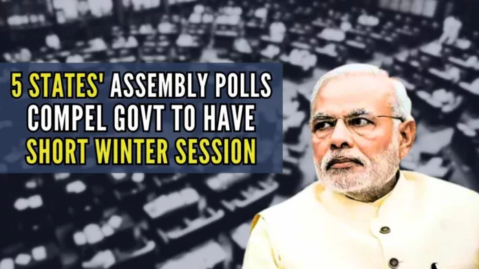 A possible window for the Winter Session lies in the last week of November, although no schedule has been finalized