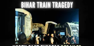 The North East Express was derailed at Raghunathpur railway station at 9.53 pm on Wednesday wherein 4 persons were killed and several injured