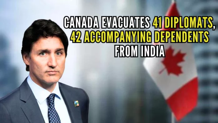 A large number of Canadian diplomats have left India overnight