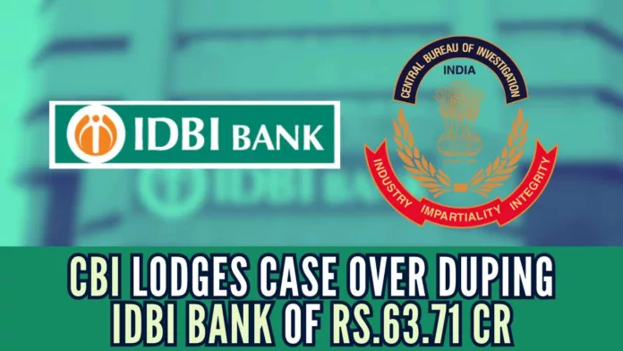 The CBI initiated raids in Mumbai and Bhopal after IDBI Bank lodged a complaint of embezzlement against a private company and associates, leading to a loss of Rs.63.71 cr