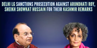 Arundhati Roy propagated that "Kashmir was never the part of India and was forcibly occupied by the Armed Forces of India”