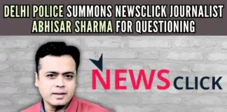 Abhisar Sharma will be questioned as a part of ongoing investigation into foreign funds amounting to crores of rupees been illegally funneled into India