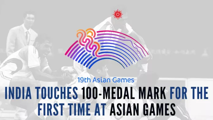 India's 100th medal was a gold won by the women's kabaddi team that defeated Chinese Taipei 26-25 in the final in Hangzhou