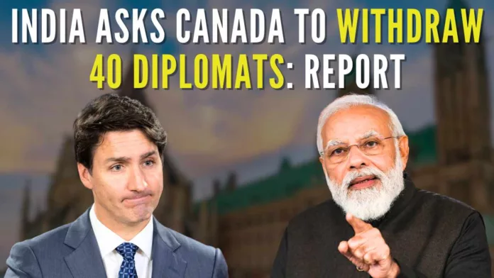 India has conveyed to Canada that if the diplomats are not withdrawn by the deadline, they will lose their diplomatic immunity