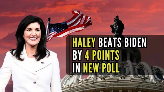 Biden took a one-point lead over Trump (49% to 48%), while lagging behind Haley by four points (49% to 45%) and DeSantis by two points