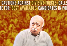 RSS urges people to opt for the "best available" among the candidates ahead of the 5 state assembly polls