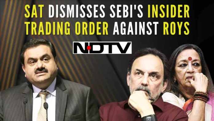 SAT overturned the order, stating that the information scrutinized by SEBI was not price-sensitive, and the Roys were not insiders