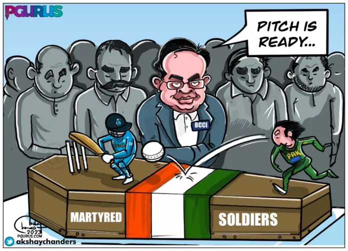 Cricket is being played on Coffins and the BCCI is the orchestra