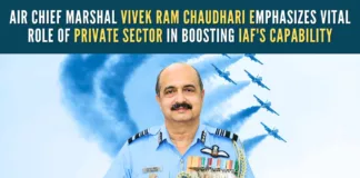 Air Chief Marshal Vivek Ram Chaudhari emphasized the collaborative effort needed between the public and private sectors to meet the evolving needs of the Air Force and the broader defence landscape