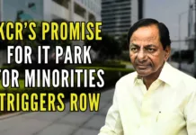 Addressing an election rally, KCR had promised that an exclusive IT Park for minority youths will come up at Pahadi Shareef