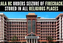 The court directed the police chiefs of all districts to conduct raids in all religious places and seize crackers illegally stored there