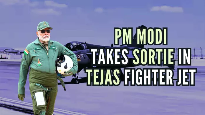 Tejas is a single-seater fighter aircraft but PM Modi took a sortie in the twin-seat trainer variant operated by the Air Force and the Navy