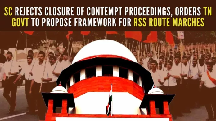 TN govt moved SC after Madras HC slammed the state government for not following its orders which had allowed the RSS to conduct route marches in the state