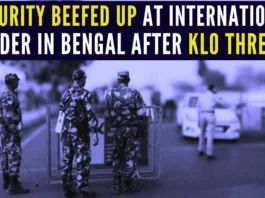 The alert and the follow-up security beefing at the IBs in West Bengal has been initiated after threats received from KLO