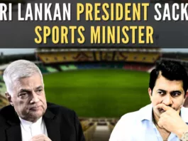 President Ranil Wickremesinghe sacked Sports Minister Roshan Ranasinghe following his outburst in Sri Lankan Parliament today