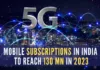 5G subscriptions are estimated to account for 68 per cent of mobile subscriptions in India by the end of 2029
