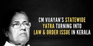 Vijayan’s yatra began from Kasargod last month and is passing through all the 140 Assembly constituencies