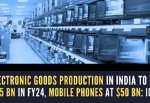 India has crossed $100 billion of electronics manufacturing with a major contribution of $44 billion by mobile phone manufacturing till date