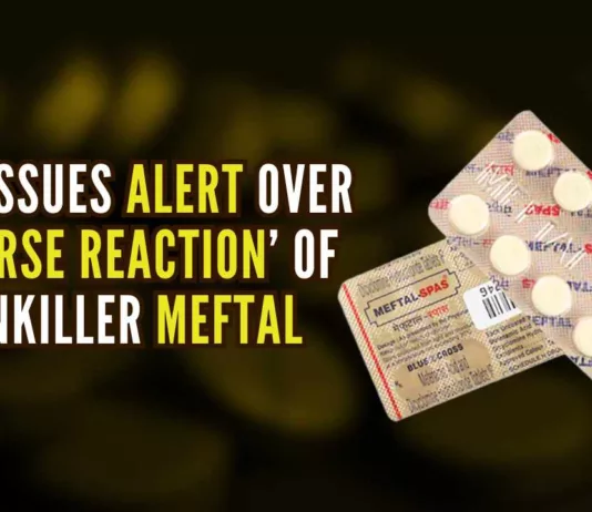 IPC issued drug safety alert advising healthcare professionals and patients to monitor adverse reactions of painkiller Meftal
