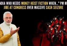PM Modi made the remarks while sharing a video posted by BJP, which reads, "Congress presents the Money Heist'
