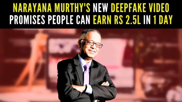Video shows morphed version of Murthy claiming to work on a 
