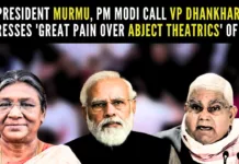 A day after a video from the Parliament complex showing TMC leader ostensibly mimicking VP Jagdeep Dhankhar, President Murmu and PM Modi criticized the incident and expressed their pain at the way things unfolded