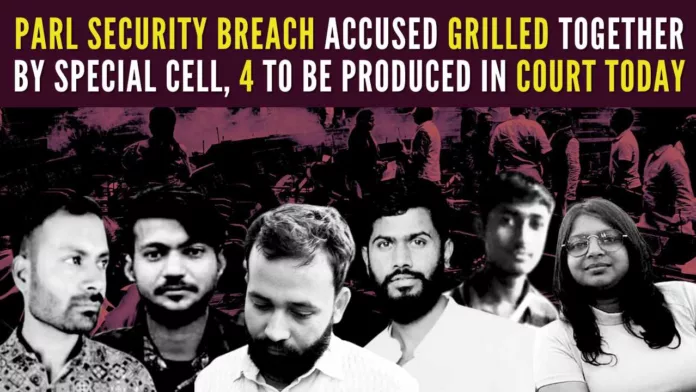 Manoranjan D, Sagar Sharma, Neelam and Amol Shinde are to be produced before the court as their seven-day police custody ends