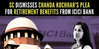 The Apex Court upheld the division bench's decision to reject Kochhar's interim application for post-retirement benefits from ICICI Bank