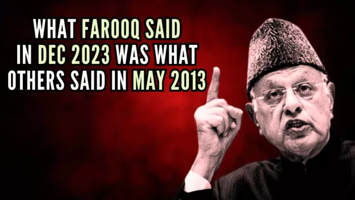 Farooq Abdullah warned Kashmir would become Gaza if PM Modi rejected Nawaz Sharif’s offer of dialogue on bilateral issues, including J&K