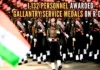 A total of 1,132 personnel of Police, Fire Service, Home Guard and Civil Defence and Correctional Service have been awarded Gallantry and Service Medals on the occasion of India's 75th Republic Day