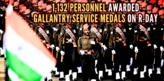 A total of 1,132 personnel of Police, Fire Service, Home Guard and Civil Defence and Correctional Service have been awarded Gallantry and Service Medals on the occasion of India's 75th Republic Day