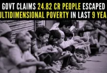 According to the National Multidimensional Poverty Index by NITI Aayog, India has witnessed a steep decline in poverty headcount ration during the last nine years
