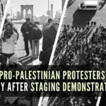Pro-Palestinian protesters demonstrated during rush hours blocking traffic on several bridges for more than two hours
