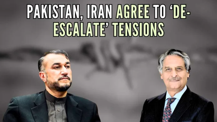 Pakistan’s Foreign Minister spoke with his Iranian counterpart and agreed to de-escalate the situation