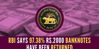 Total value of the Rs.2000 banknotes in circulation was Rs.3.56 lakh cr at the close of business on May 19, 2023