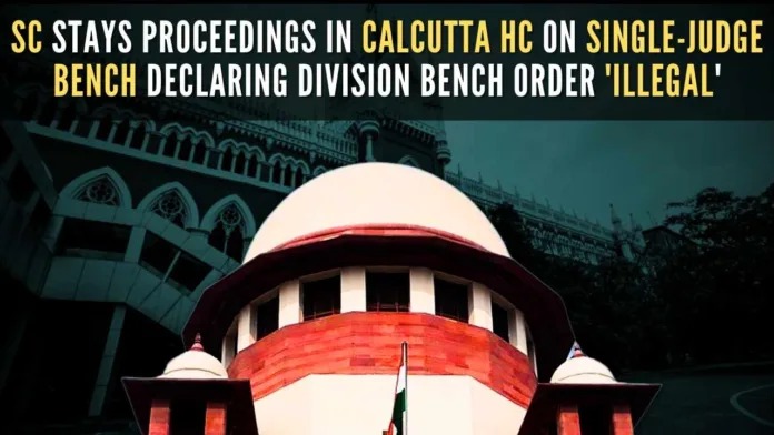 The order passed by the single-judge bench on Wednesday calling for a CBI probe in the matter was stayed by a division bench of Justices Soumen Sen and Uday Kumar