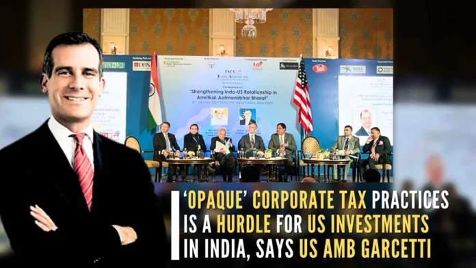 Speaking on the need to do away with “opaque” tax practices in India, the envoy said US companies wanted reassurance and protection for intellectual property