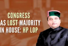 The Congress led Himachal Pradesh government has lost the majority