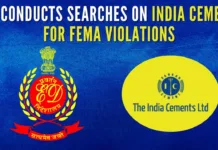 Two office premises in Chennai and one in Delhi were covered by the probe agency over the last two days, as per provisions of FEMA
