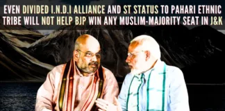 Will the divided I.N.D.I Alliance and grant of ST status to the non-existent “Pahari ethnic tribe” help the BJP win any of the three LS constituencies? The answer is a big NO