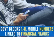 About 1.40 lakh mobile handsets either linked to disconnected mobile connections or misused in cyber-crime/ financial frauds have been blocked