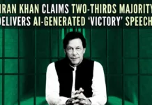Imran Khan is currently lodged in Adiala jail and has delivered an AI generated "victory" speech