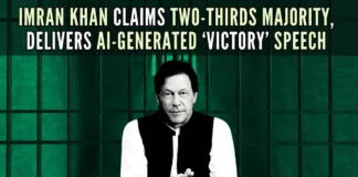 Imran Khan is currently lodged in Adiala jail and has delivered an AI generated "victory" speech