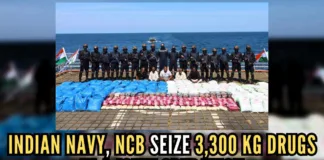 Massive crack down on drugs cartel by Indian Navy, NCB; 3,300 kg drugs seized from dhow