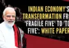 India was among the 'fragile five' economies, but now is among the 'top five' economies, making the third highest contribution to global growth every year