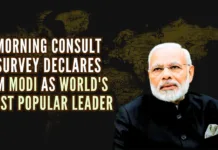 PM Narendra Modi has once again emerged as the most popular leader in the world leaving behind many of his counterparts