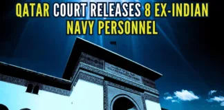 India has welcomed the decision of the Qatar court to release the eight former Indian Army personnel
