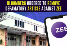 Bloomberg ordered to remove defamatory article against ZEE