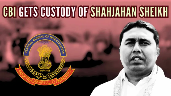 CBI team took custody of Shahjahan from the CID headquarters where he was housed since his arrest on February 29