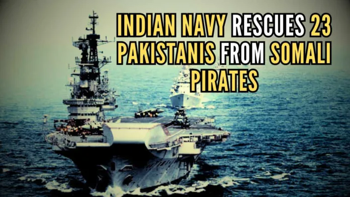 Indian naval forces engaged in negotiations with the pirates, ultimately compelling them to surrender without violence